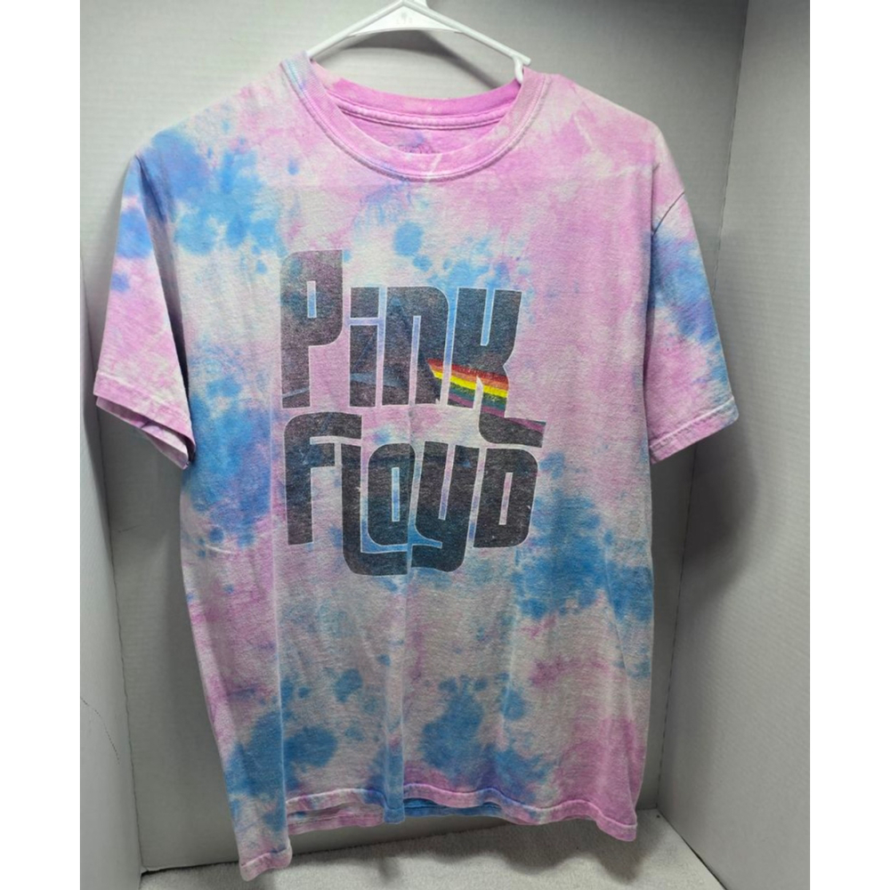 Men's Pink Floyd Tie-Dye Short Sleeve Tee M Pink Blue